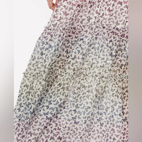 CAMI NYC Naria Dress in Multi Rainbow Butterfly - Picture 3 of 13